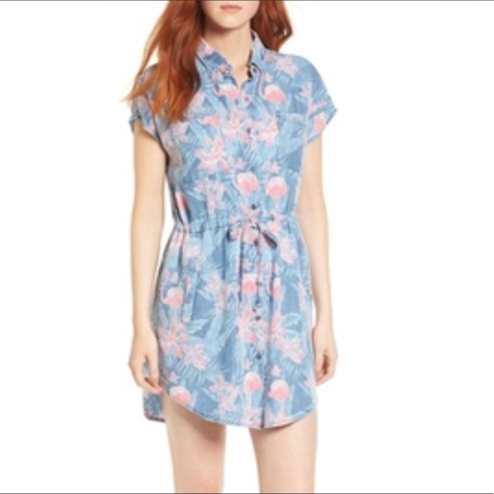 Stylish Summer Jean Dress, ties in the middle